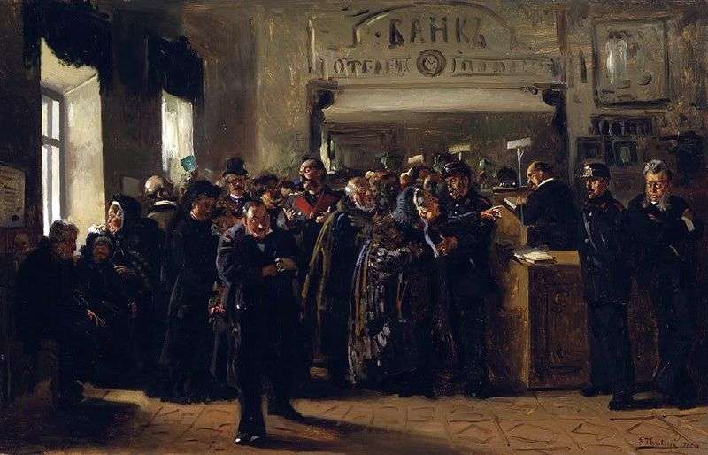 Bank collapse by Konstantin Makovsky