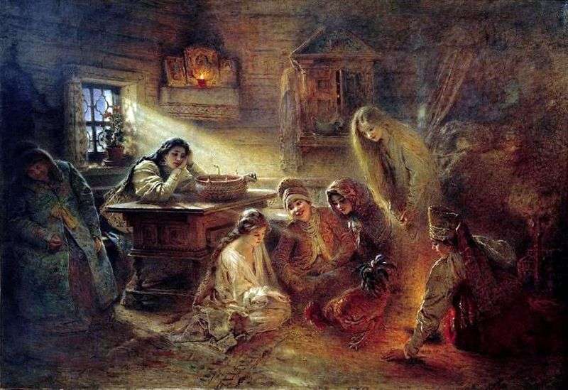 Christmas divination by Konstantin Makovsky