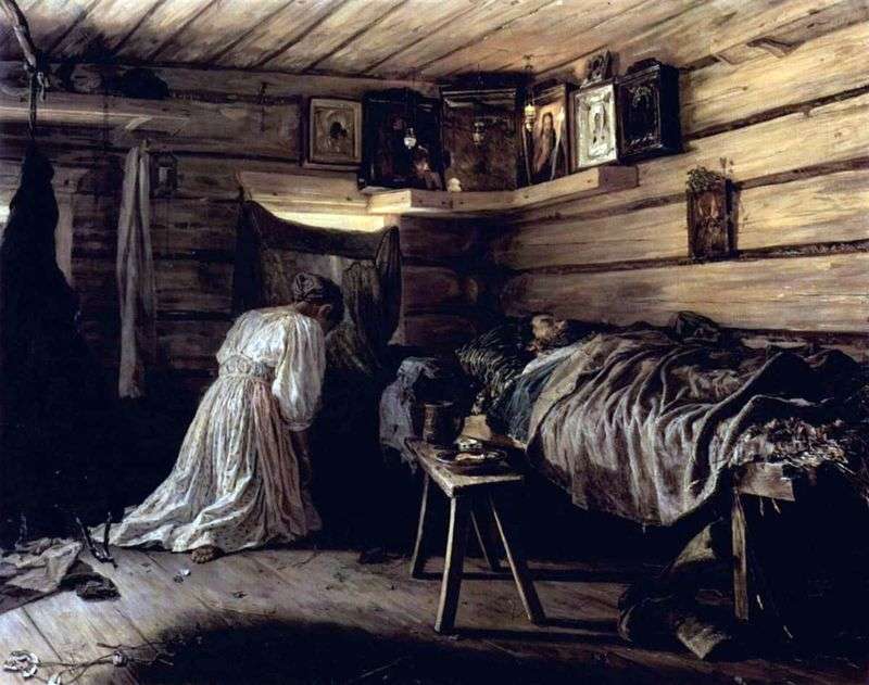 Sick husband by Vasily Maximov