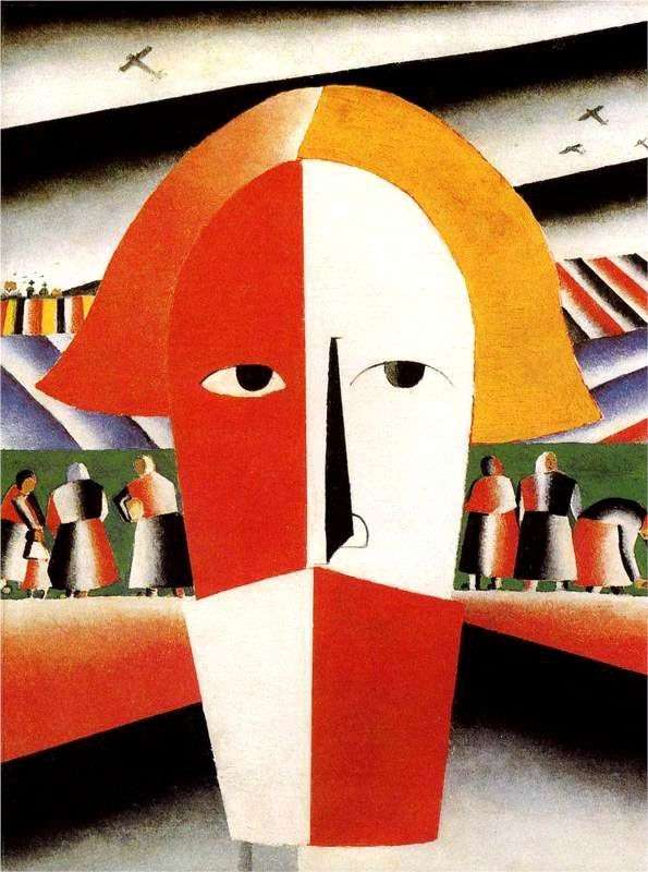 The head of a peasant by Kazimir Malevich