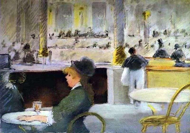 Cafe interior by Edouard Manet