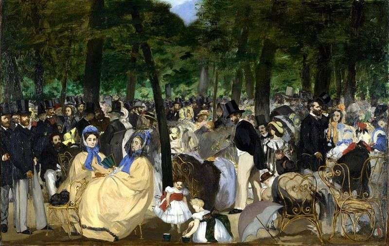 Music in the Tuileries by Edouard Manet