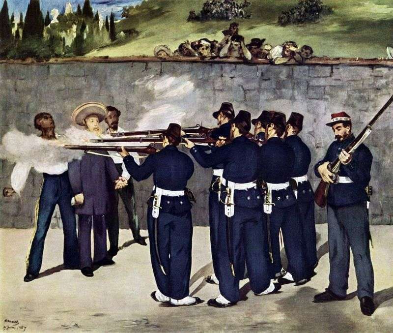 The Shooting of Emperor Maximilian by Edouard Manet