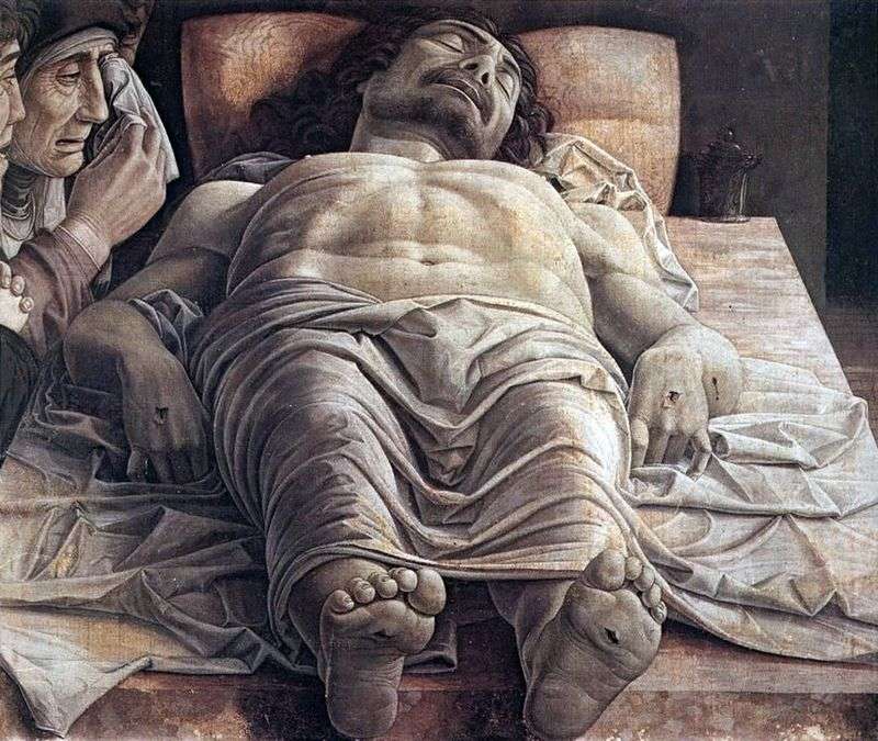 Lamenting the Dead Christ by Andrea Mantegna