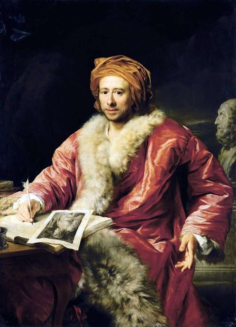 Portrait of Winckelmann Johann Joachim by Anton von Maron