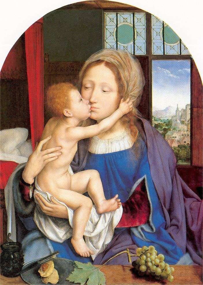 Mary With The Baby by Quentin Mussys