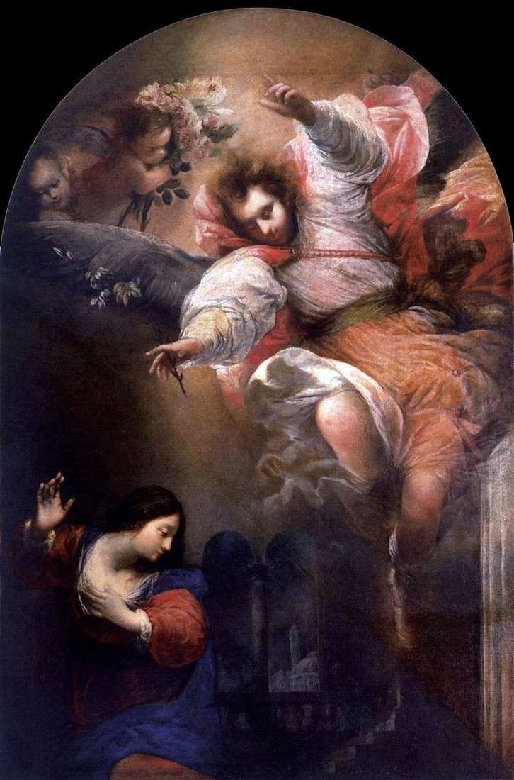 The Annunciation by Sebastiano Mazzoni