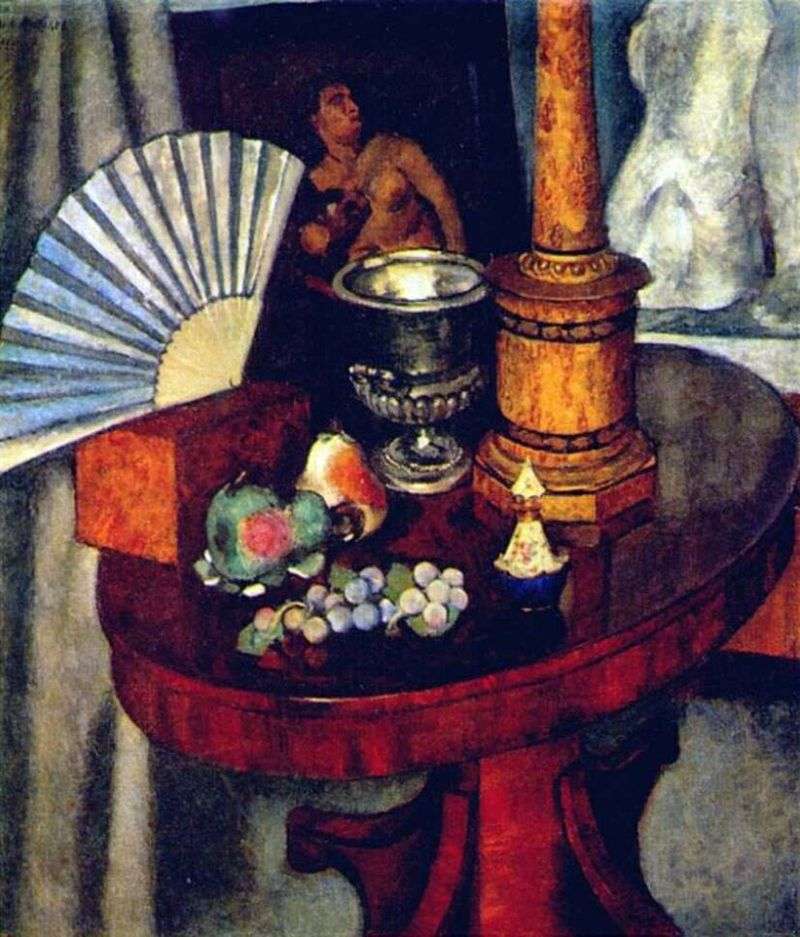 Still Life with a Fan by Ilya Mashkov