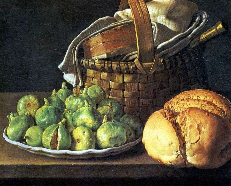 Still life with figs by Luis Melendez