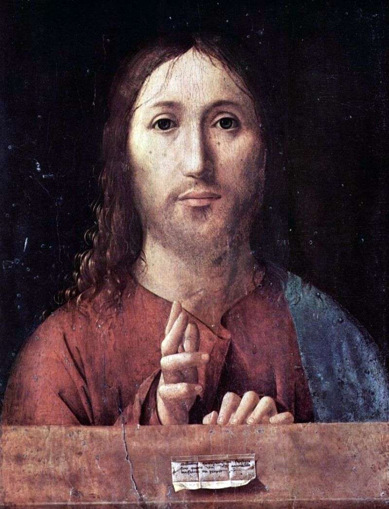 Blessing Christ by Antonello da Messina