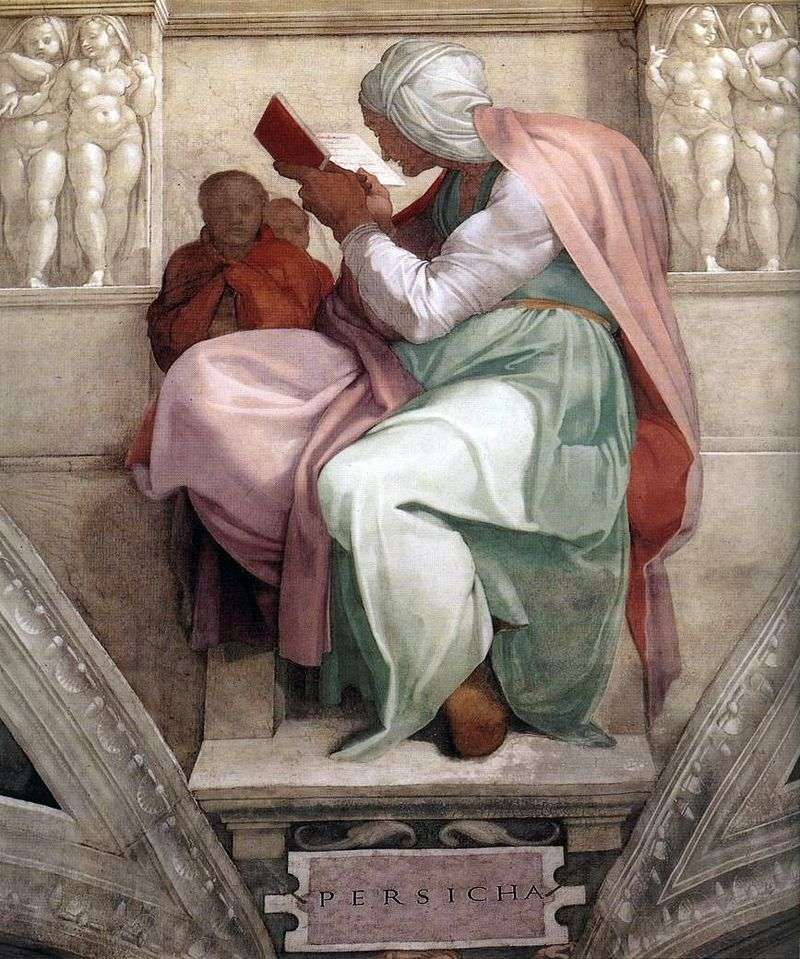 Persian Sibyl (fresco) by Michelangelo Buonarroti