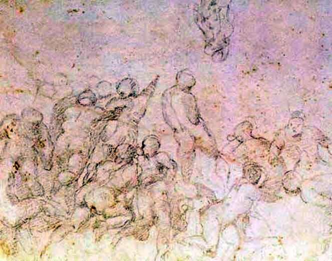 Preparatory study for the picture The Battle of Kashin by Michelangelo Buonarroti