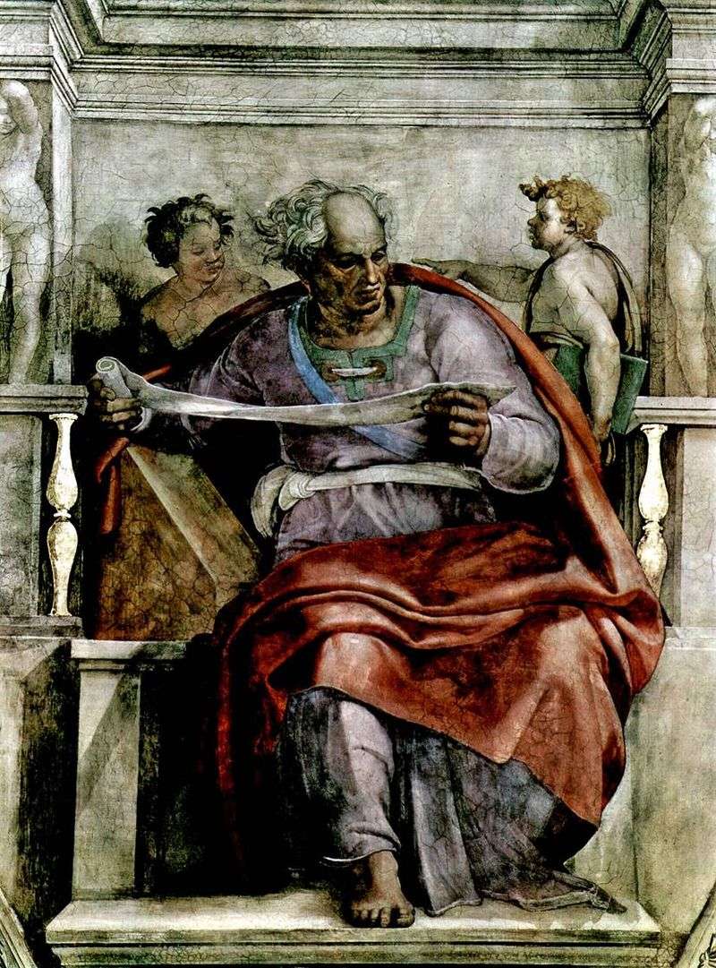 The Prophet Joel (Fresco) by Michelangelo Buonarroti