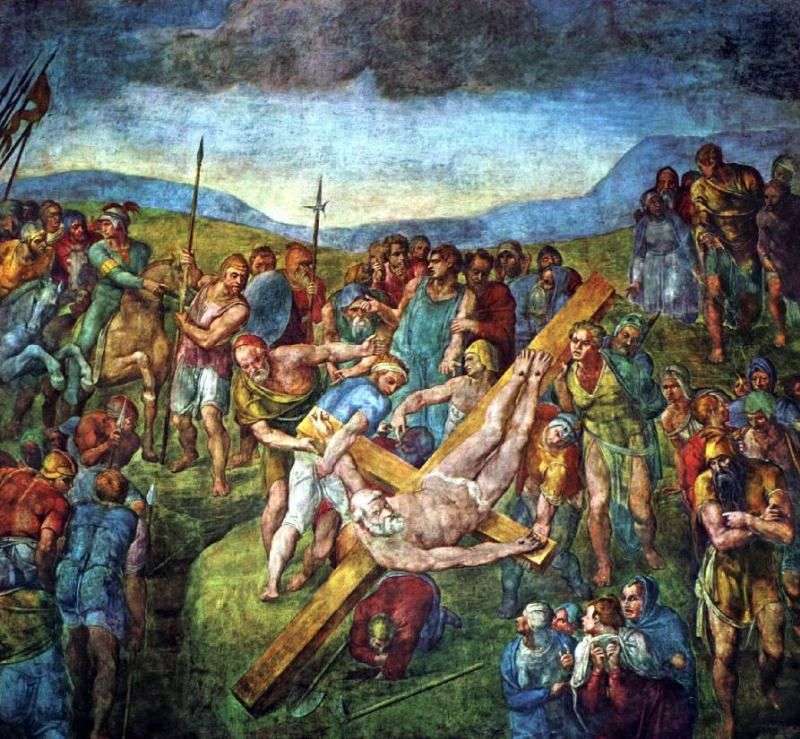 Crucifixion of St. Peter by Michelangelo Buonarroti