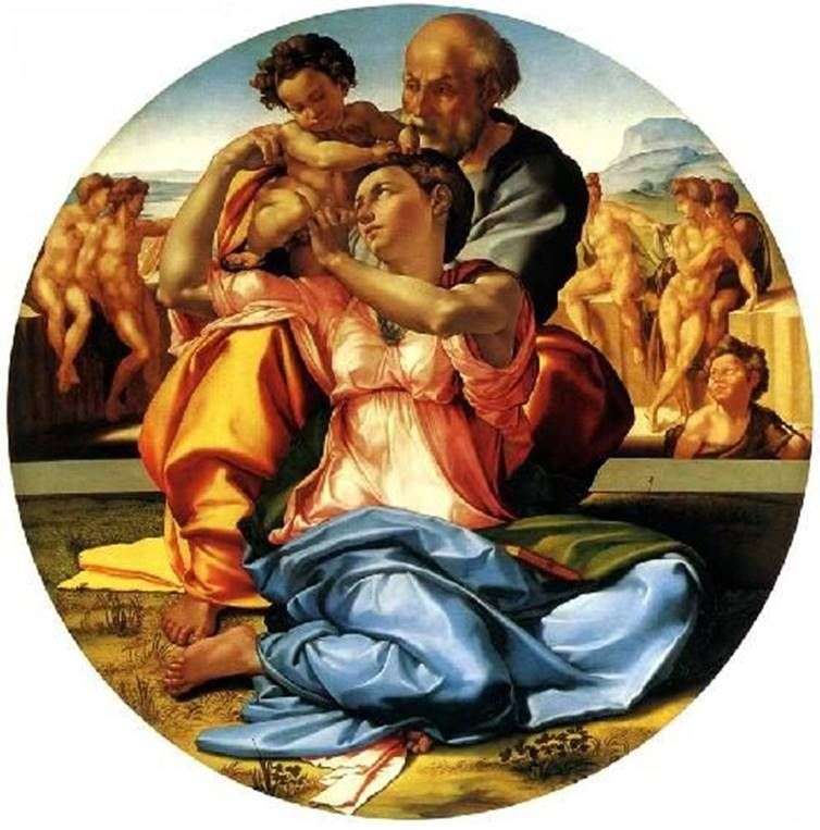 Holy Family (Tondo Doni) by Michelangelo Buonarroti