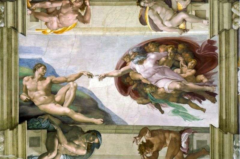 The Creation of Adam by Michelangelo Buonarroti