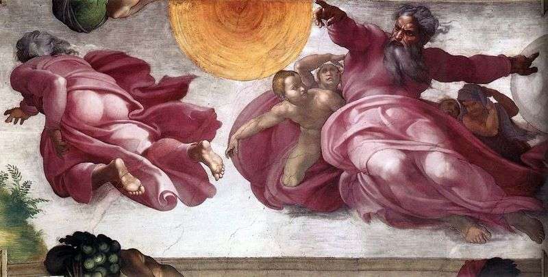 The Creation of the Luminaries and Plants by Michelangelo Buonarroti