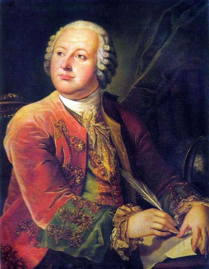 Portrait of M. V. Lomonosov by Leonty Miropolsky