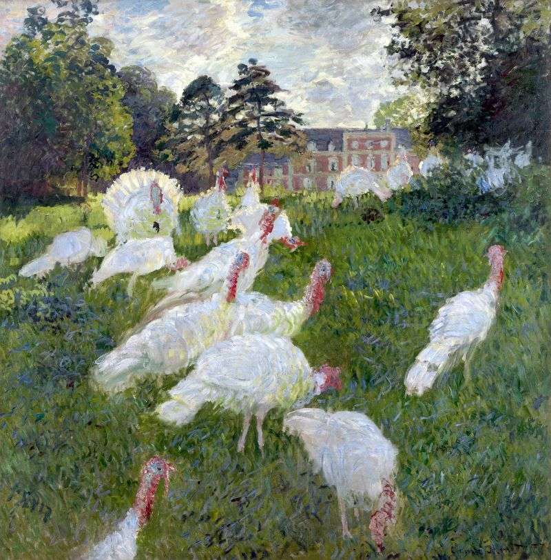 White Turkeys by Claude Monet