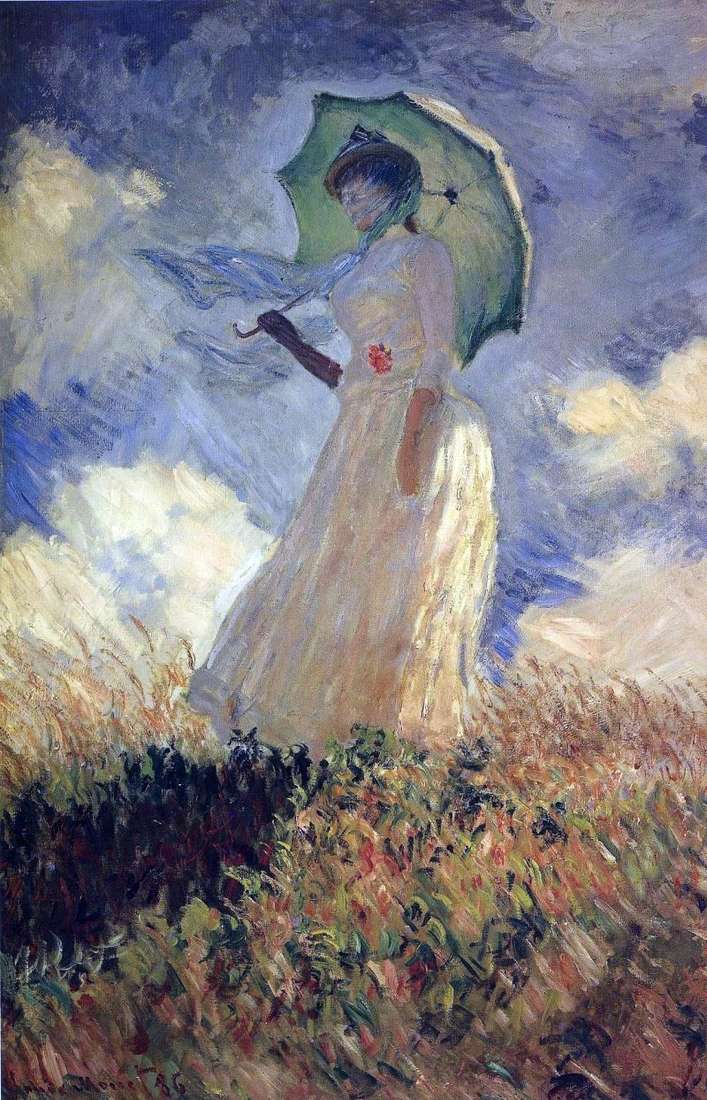 Lady with an umbrella by Claude Monet