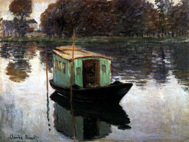 Studio Boat by Claude Monet