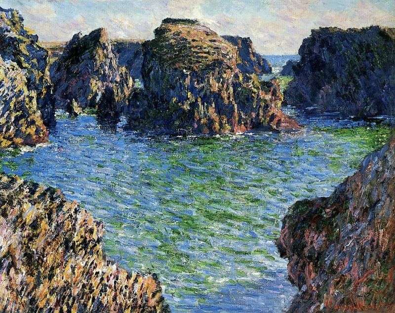 Port Gulfar. Belle Ile by Claude Monet