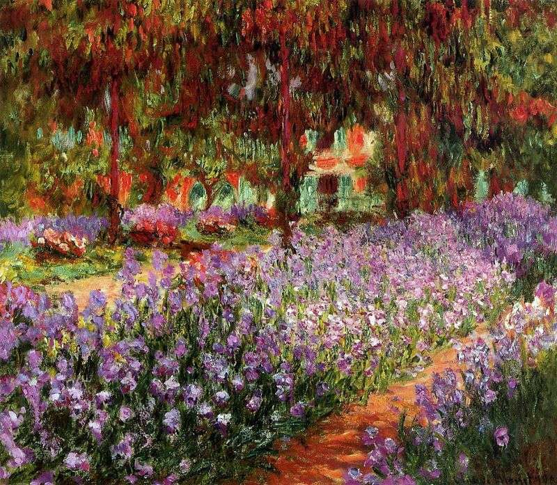 The Garden (Irises) by Claude Monet