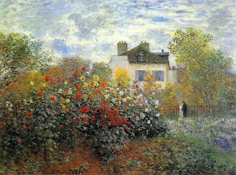 Garden in Argenteuil (Gergins) by Claude Monet