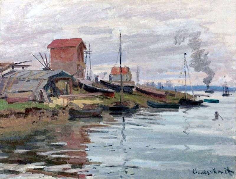 Seine, Petit Genevilliers by Claude Monet