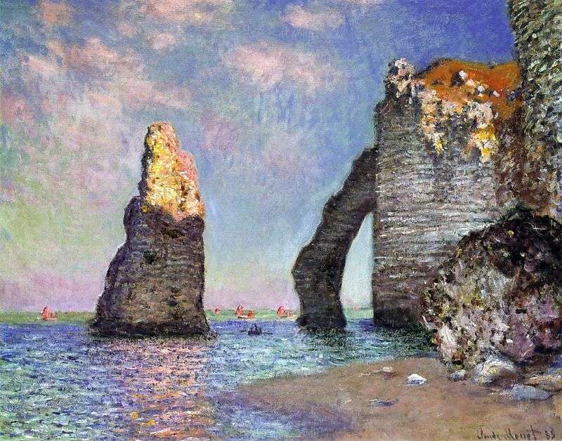 Aiguille and Port dAval by Claude Monet