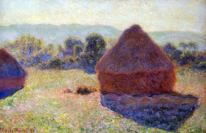 Haystack on a sunny afternoon by Claude Monet
