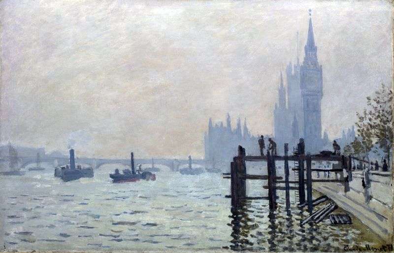 Thames, Westminster by Claude Monet