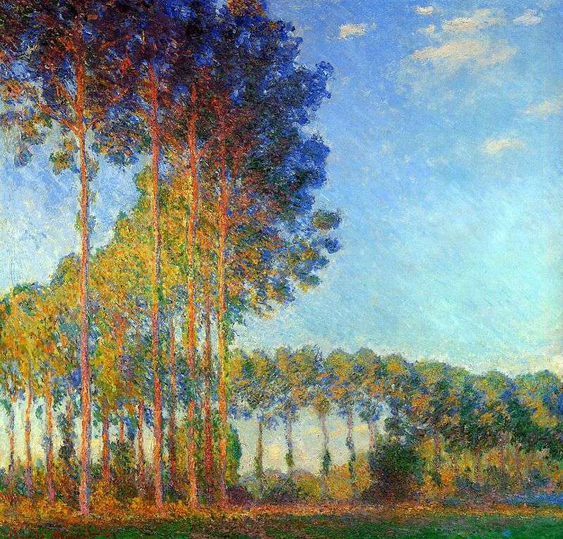 Poplars on the banks of the river Epta by Claude Monet