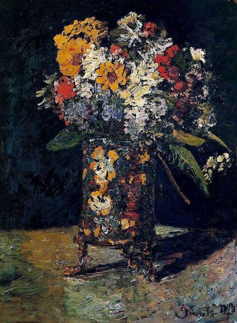 Bouquet of flowers by Adolphe Monticelli