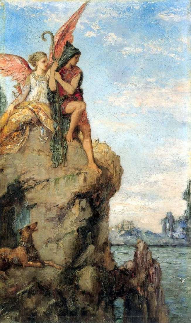 Hesiod and Muse by Gustave Moreau