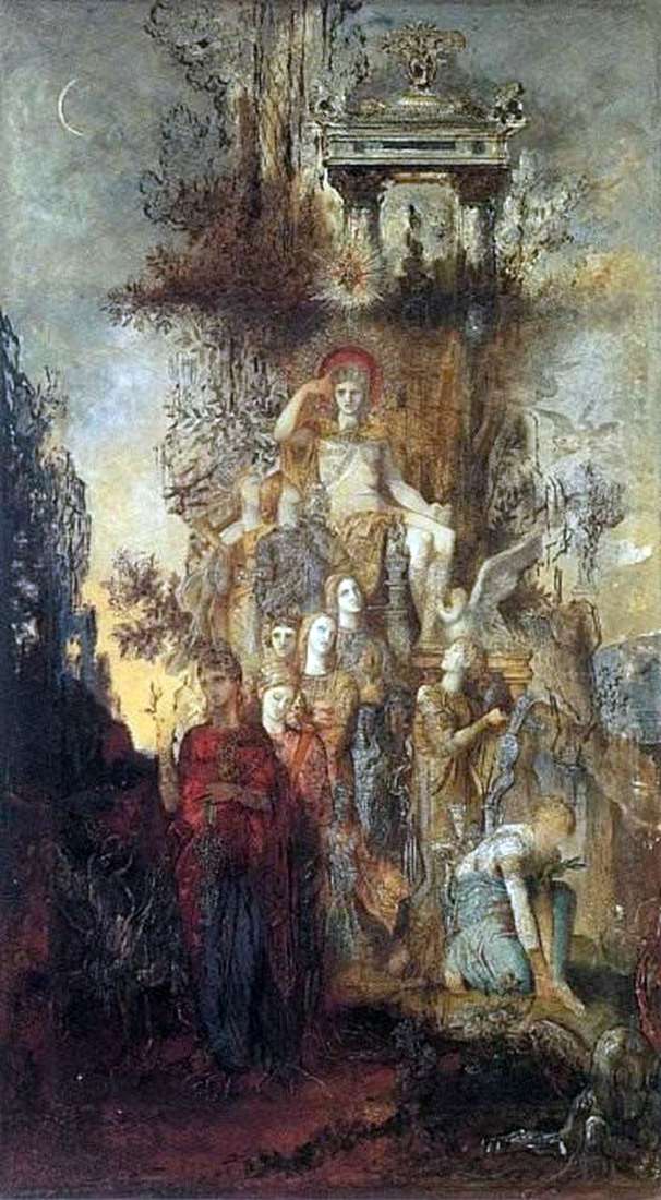 Muse, leaving his father Apollo by Gustave Moreau