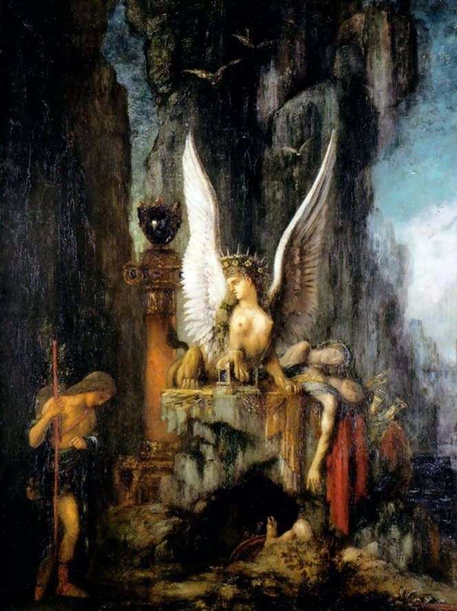 Oedipus and the Sphinx by Gustave Moreau