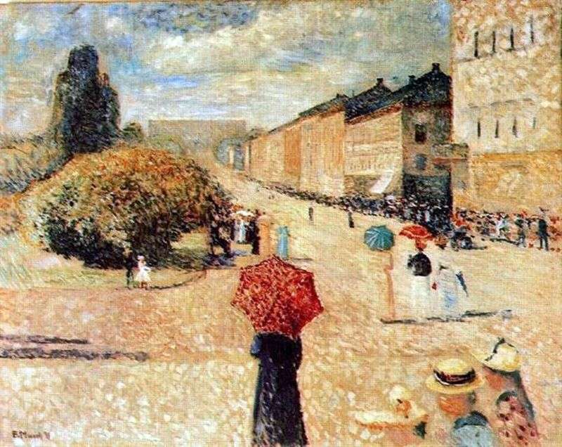 Spring Day at Karl Johans Gate by Edvard Munch