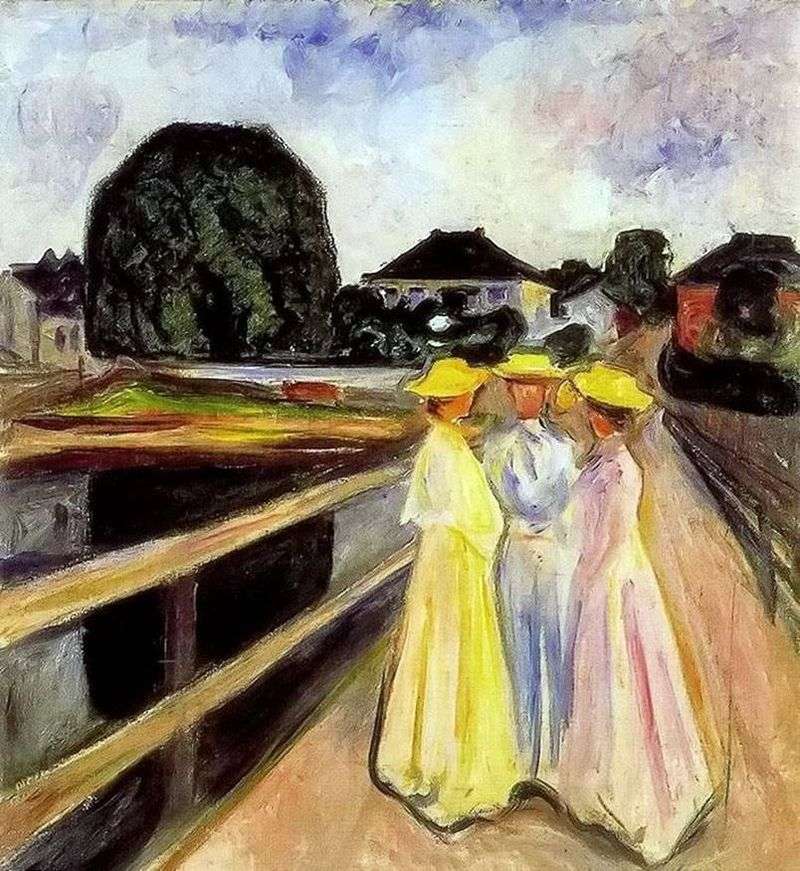 Girls on the bridge by Edvard Munch