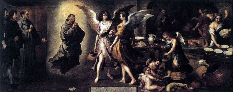 The Kitchen of Angels by Bartolomeo Esteban Murillo