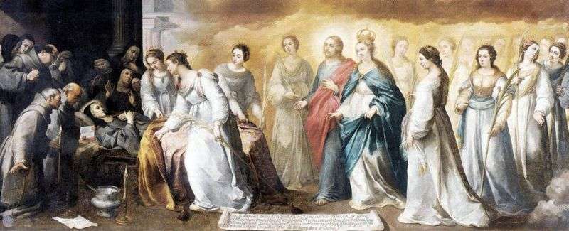 Death of Saint Clara by Bartolome Esteban Murillo