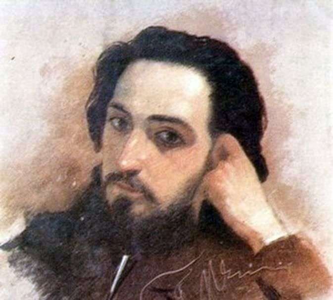 Portrait of V. M. Garshin by Grigory Myasoedov