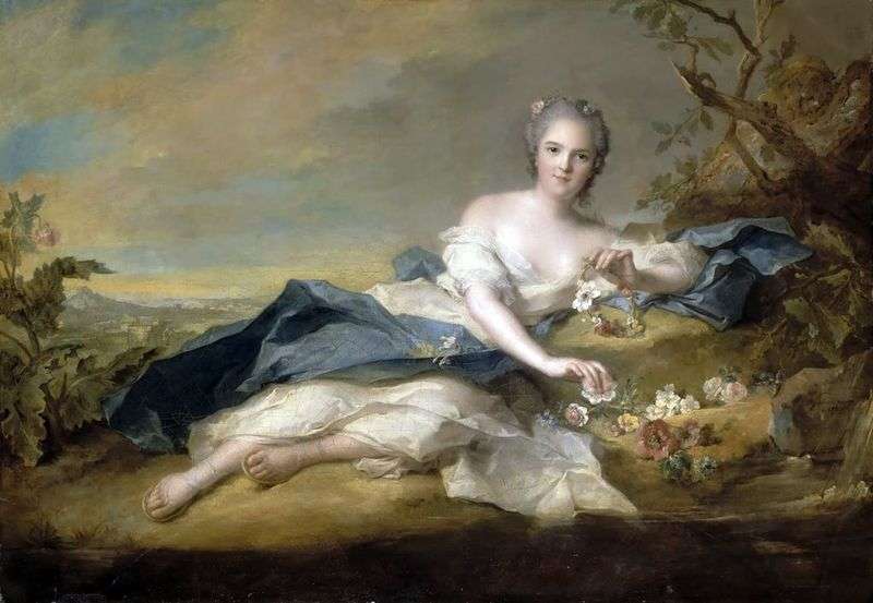 Henrietta French in Flora costume by Jean Marc Nattier