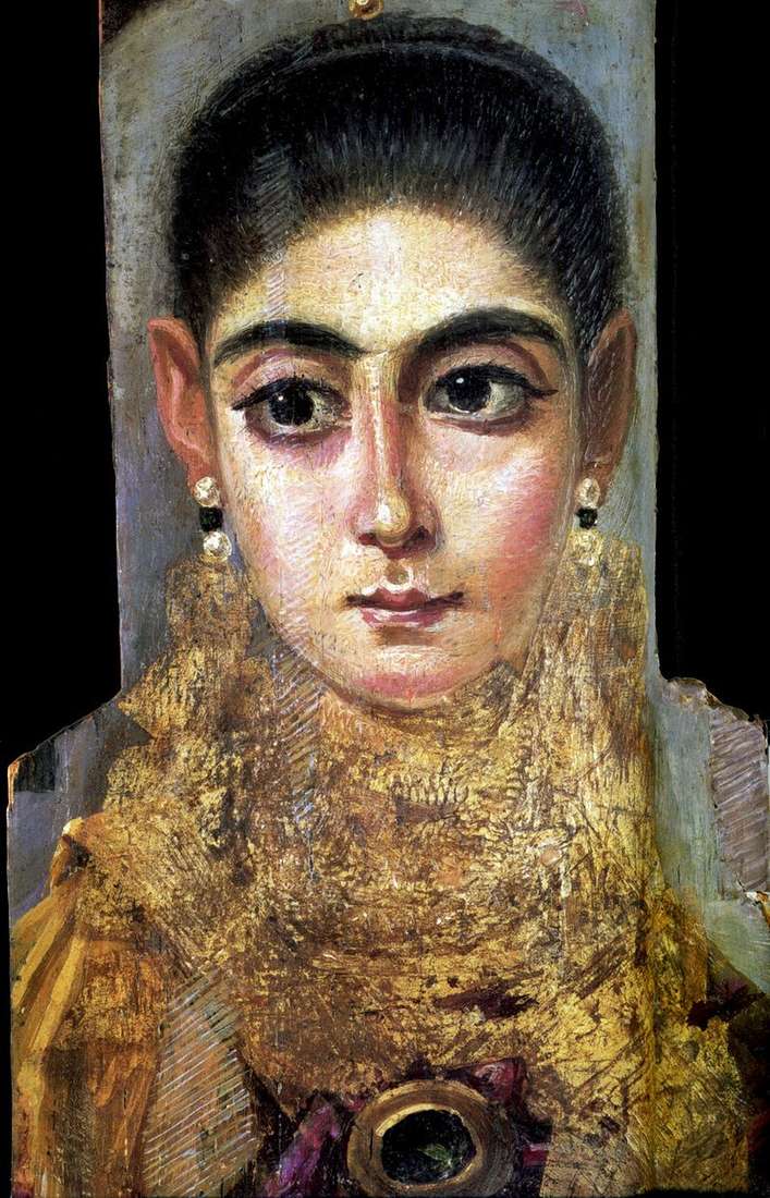 Portrait of a young lady by Fayum portrait