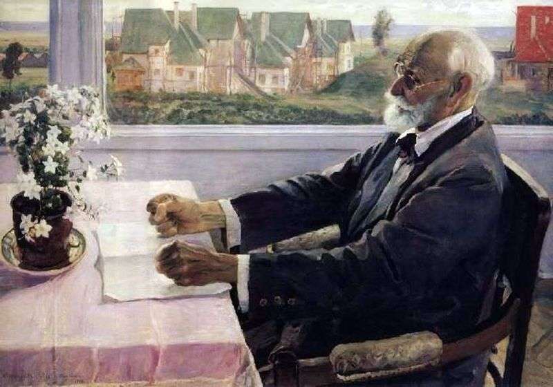 Portrait of the academic physiologist I. P. Pavlov by Mikhail Nesterov