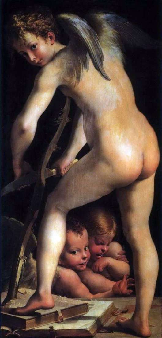 Cupid planing bow by Francesco Parmigianino