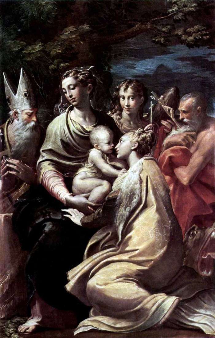 Madonna with St. Margaret and other saints by Francesco Parmigianino