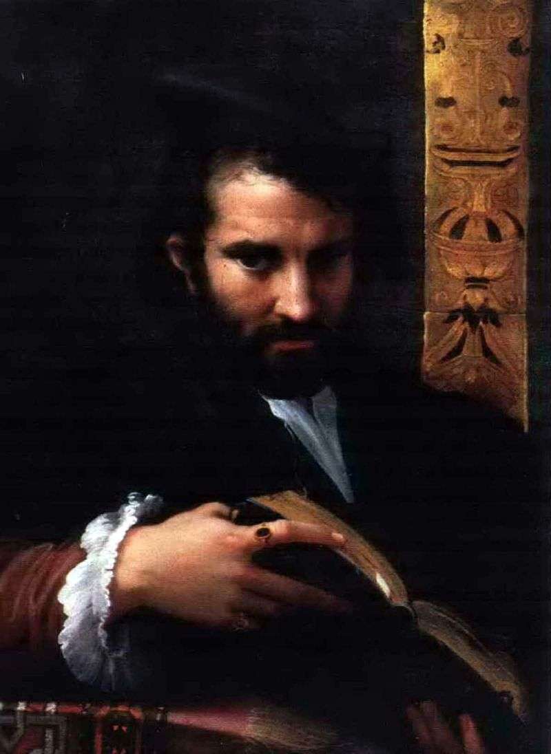 Portrait of a man with a book by Francesco Parmigianino