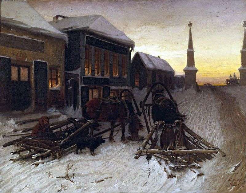 The last tavern at the outpost by Vasily Perov