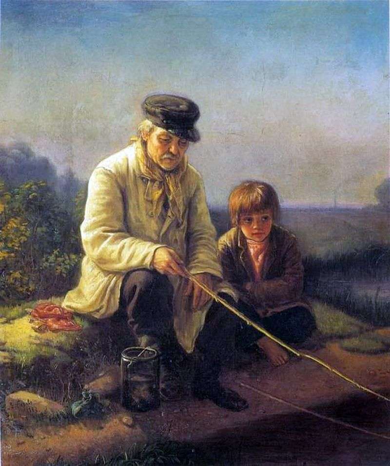 Fishing by Vasily Perov